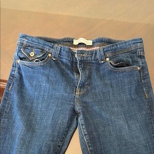 Old Navy Blue Straight Leg Jeans with Subtle Fading